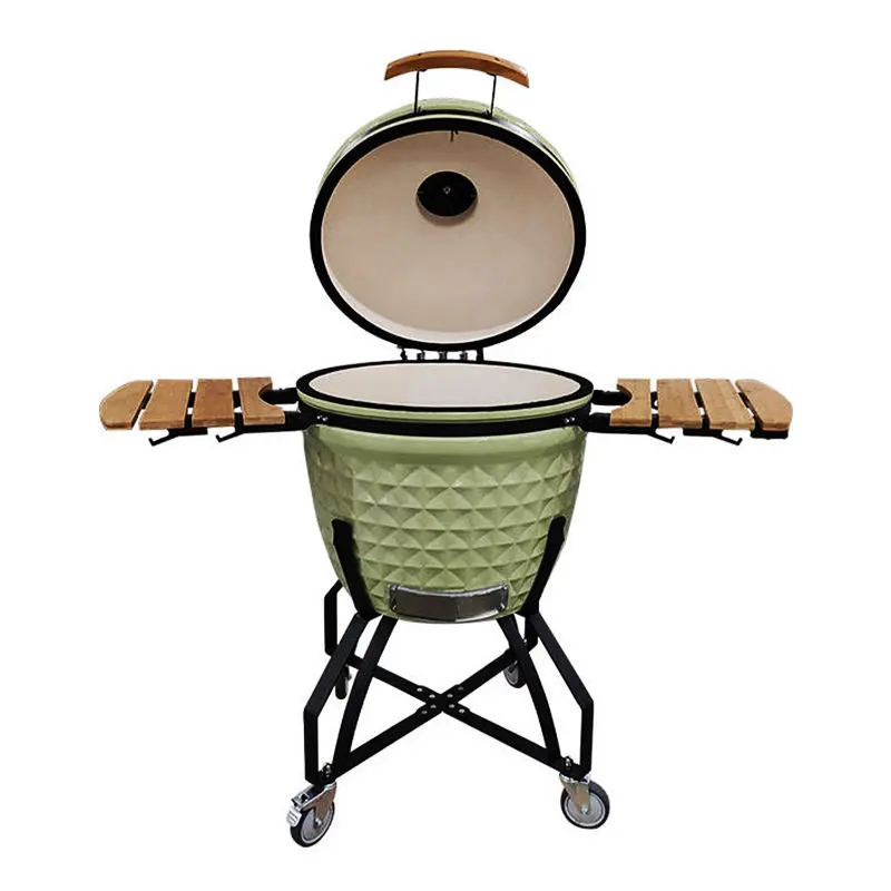 Kamado Rotisserie Charcoal BBQ Smoker 26 Inch Ceramic Egg Kamado Barbecue Grill