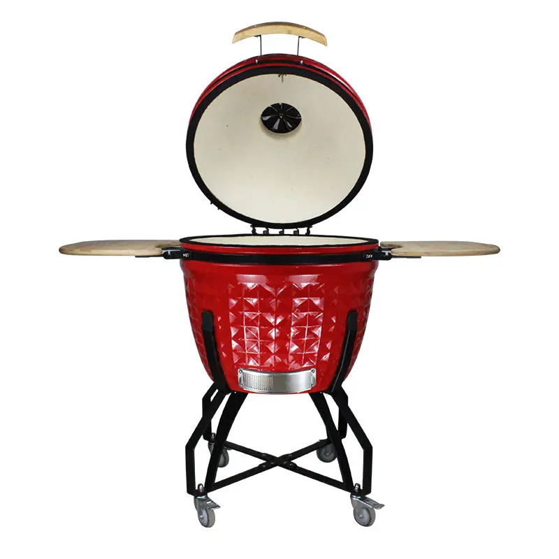 Kamado Rotisserie Charcoal BBQ Smoker 26 Inch Ceramic Egg Kamado Barbecue Grill