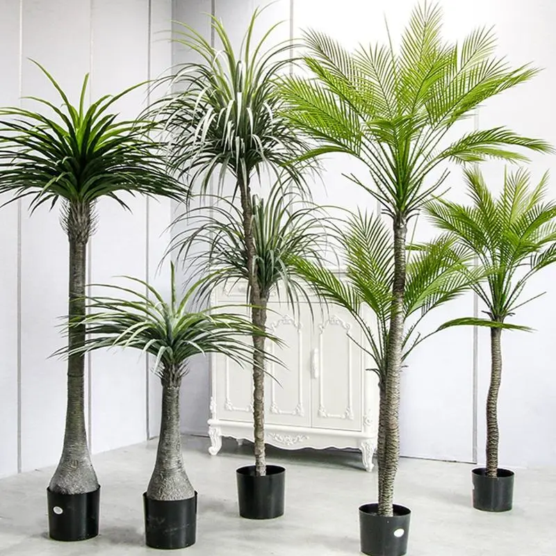 Plastic Artificial Plant  Royal Palm Tree Indoor Plant Decorative Trees Home Decor Hot Sell Bonsai Hot Selling On Amazon