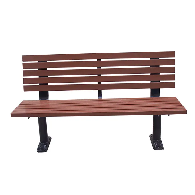 Outdoor park recycled plastic wood bench seat outdoor teak wooden bench seating outside garden patio chair bench with back