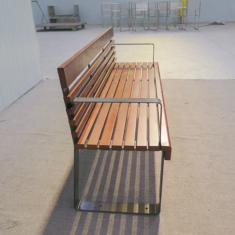Heavy duty modern outdoor long Plastic wood bench seats manufacturer