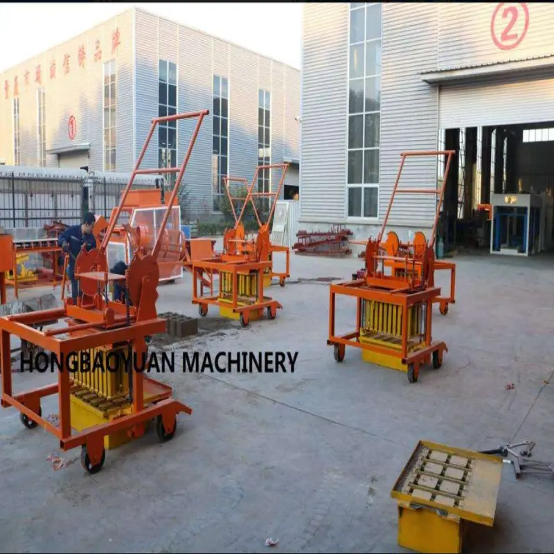 Mobile Diesel Model Concrete Hollow Block Making Machine with Manual Solid Cement Brick Moulding Machine