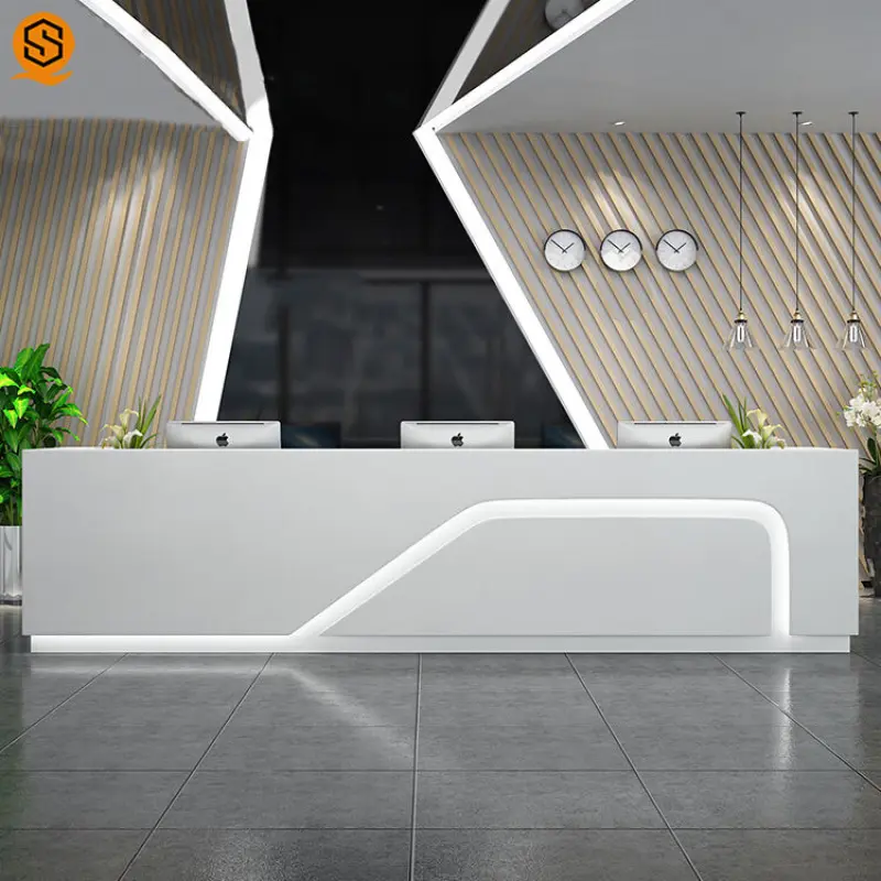 Corians solid surface reception counter