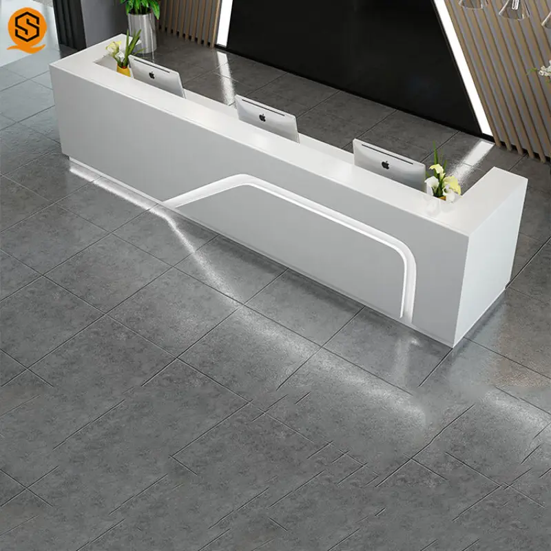 Corians solid surface reception counter