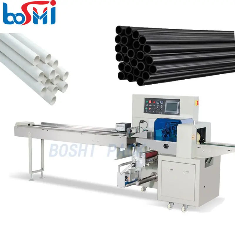 Automatic Long Black Pipe Package Machine Plastic Tube Packing Machine