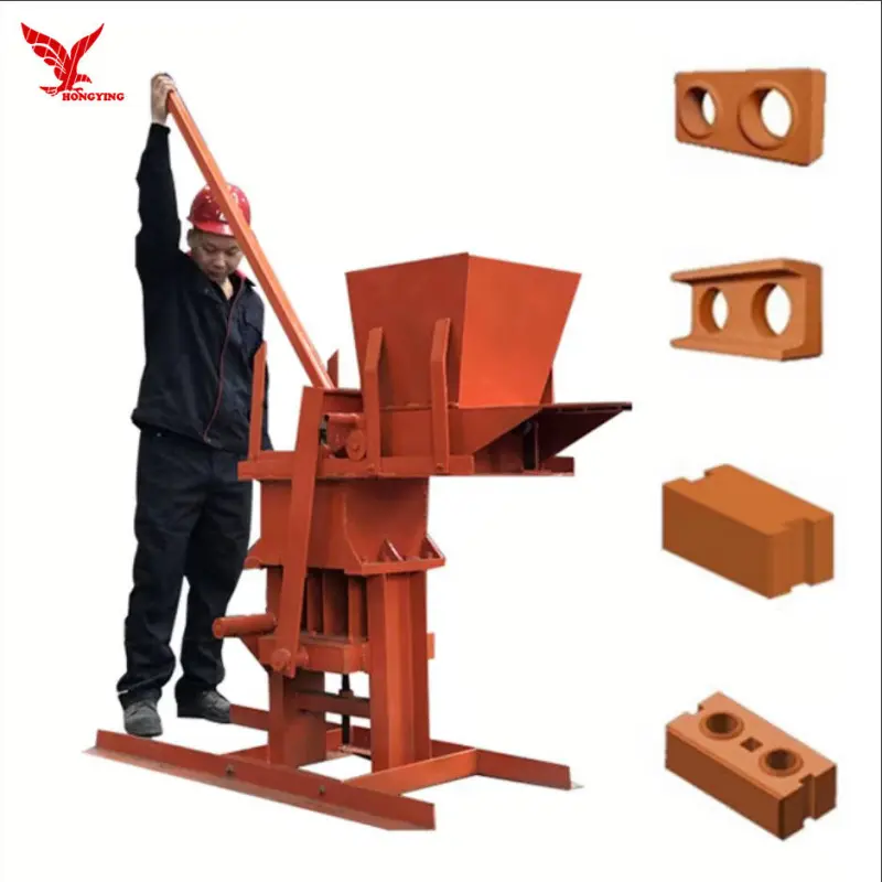 JZ-1 Manual Clay Interlocking Brick Machine 1500-1800pcs/ 8 hours