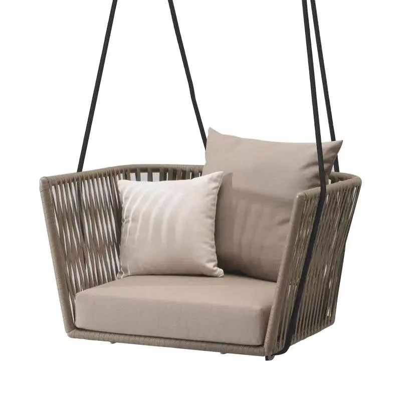 Garden Furniture Rattan Wicker Couple Hanging Sofa Bed and Single Double Outdoor Swing