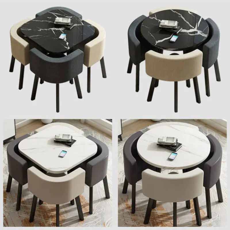 Good quality round dining table set 4 seater living room modern small Dining Table SetPopular