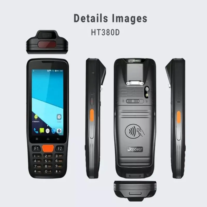 Jepower HT380D Android Industrial Handheld Pda Barcode Scanner Android Data Collector