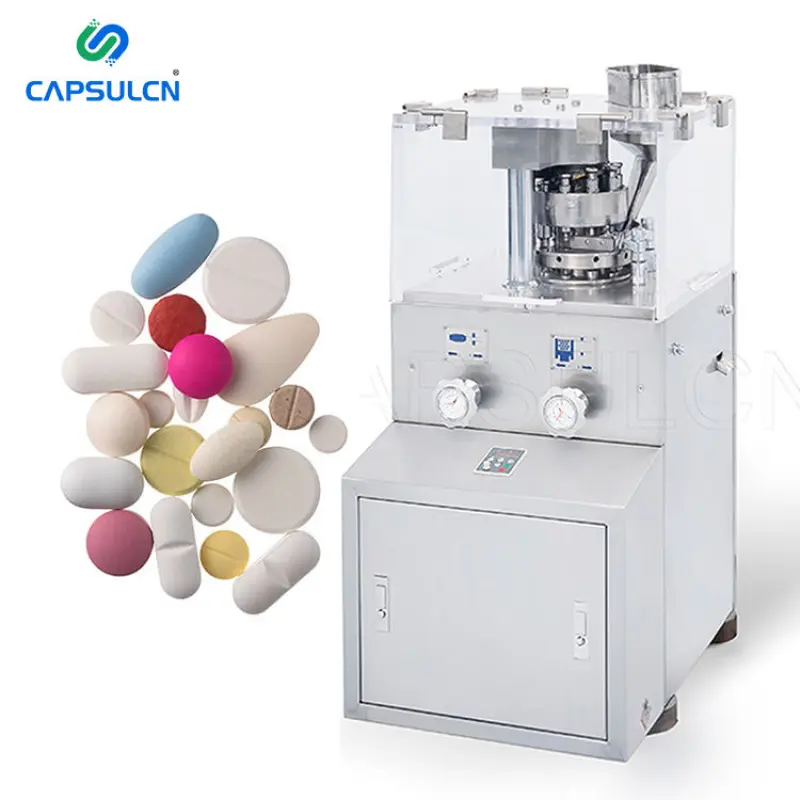 Discount ZP Medicine Pill Compression Tablet Press Automatic Chemical Pharmaceutical Pill Press Rotary Tablet Making Machine