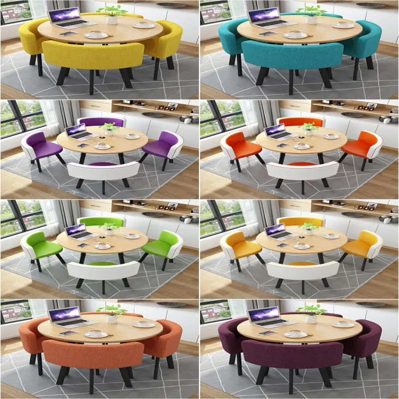 Modern Mdf Top Dining Room Table Round Square dining table set 4 seater