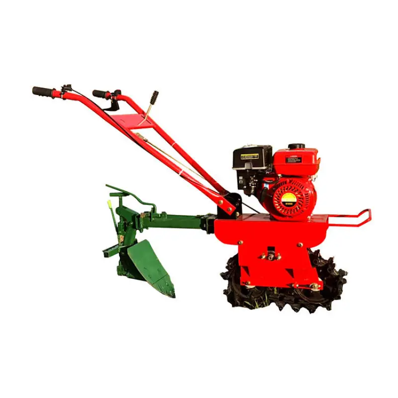 Small Plough Machine Agricultural Mini Chain Track Micro-tiller