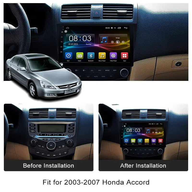 10 Inch Multimedia System Honda Accord 7 Generation 2003-2007