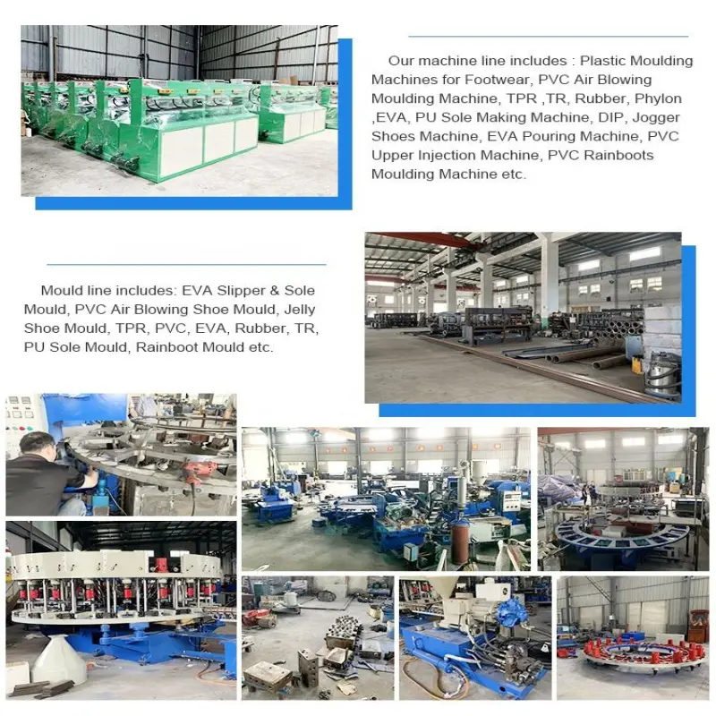 Semi-Automatic Rotary Single Color PVC Air Blowing Injection Slipper Moulding Machine