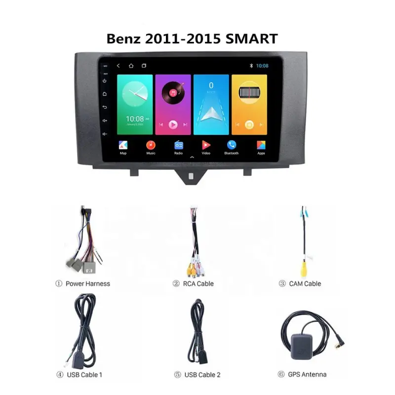 9 inch Car Multimedia System For Benz SMART  2011-2015