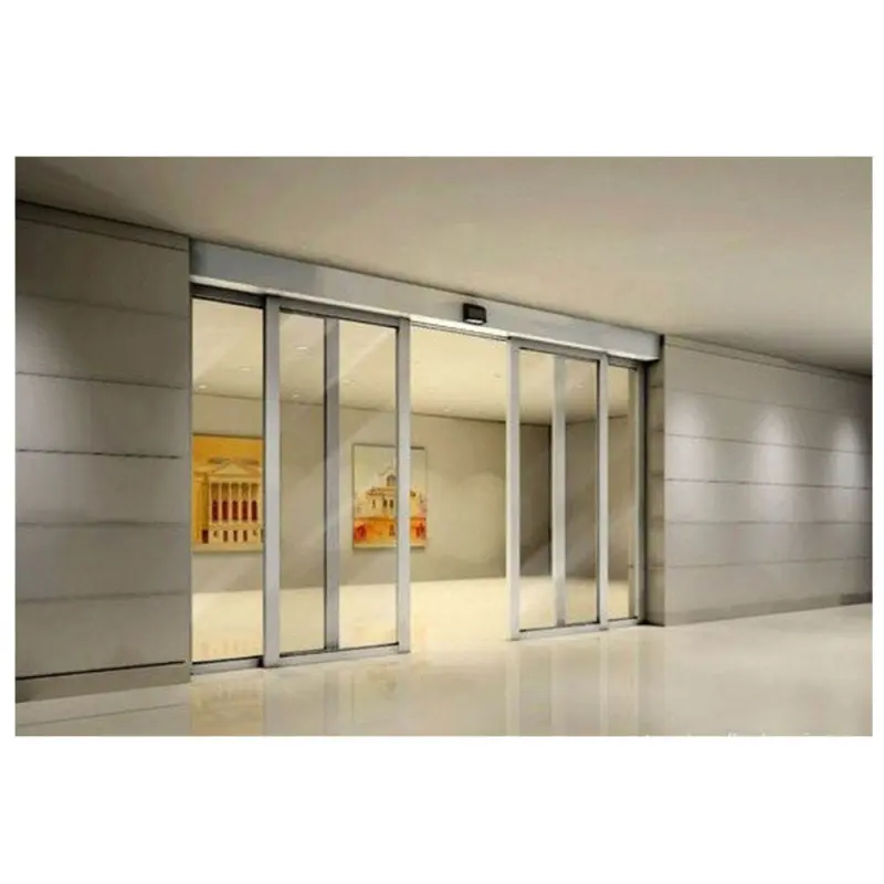 Best-Selling Quality New Design Interior Commercial Office Automatic Double Sliding Glass Door