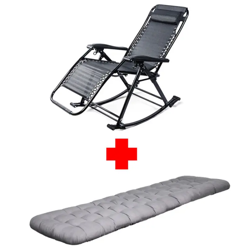 Outdoor Beach Garden Camping Zero Gravity Foldable Portable Chaise Sun Recliner Lounge Chair Nordic Folding Rocking Chair