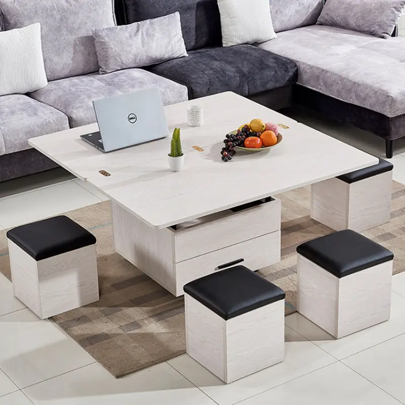 Hot sale Vintage Coffee Table Multifunctional Lift Top Coffee Table With Storage and chairs