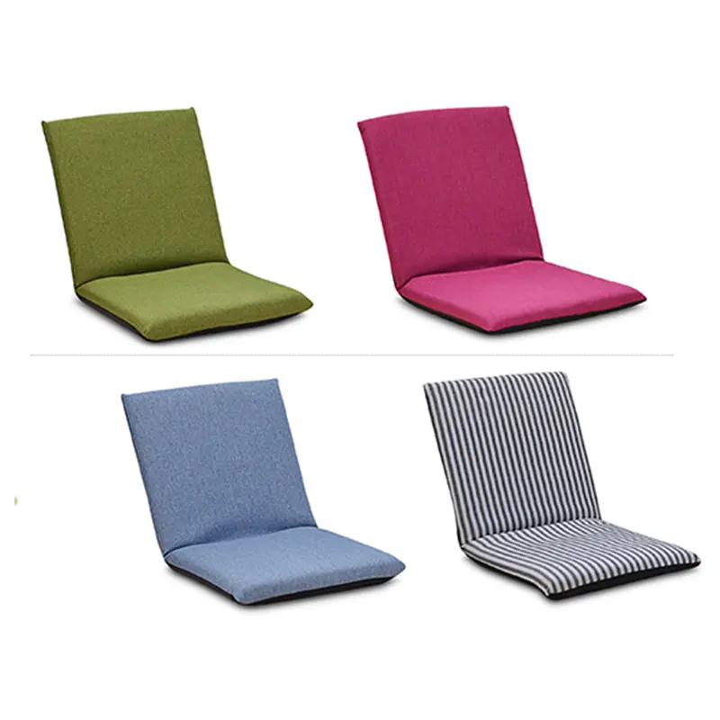 Portable Outdoor Indoor Floor Sofa Chair Colorful Fabric Foldable Chair Dining Table And Chair For Reading And Praying