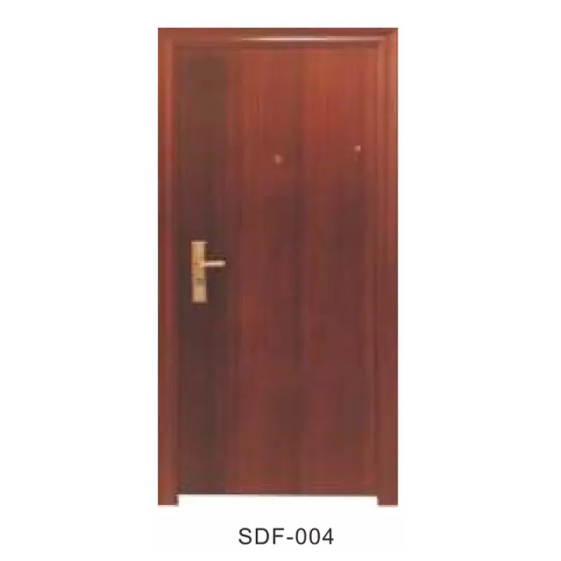 Dark Wooden Main Gate Steel Security Door