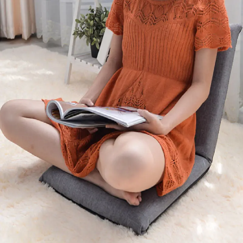 Portable Outdoor Indoor Floor Sofa Chair Colorful Fabric Foldable Chair Dining Table And Chair For Reading And Praying