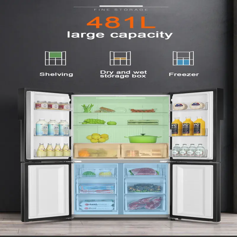 Four-door power-saving silent refrigerator