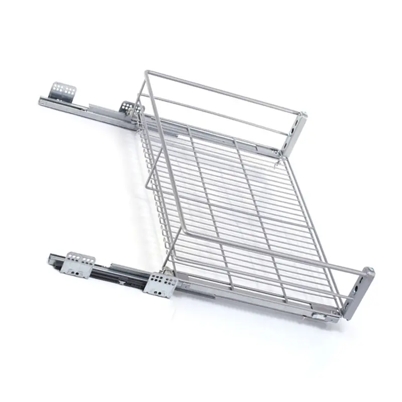Kitchen OEM Steel Stainless Surface Technical Flat Support Pull Basket