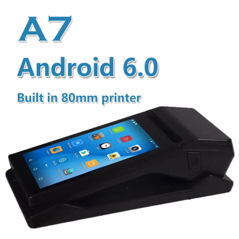 2023 New 7 Inch Touch Screen Android Mini POS Cash Register With 80mm Thermal Printer