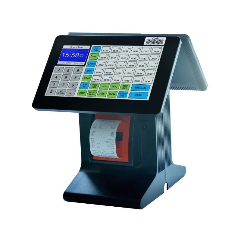 Dual Screen Keyboard Electronic Cash Register