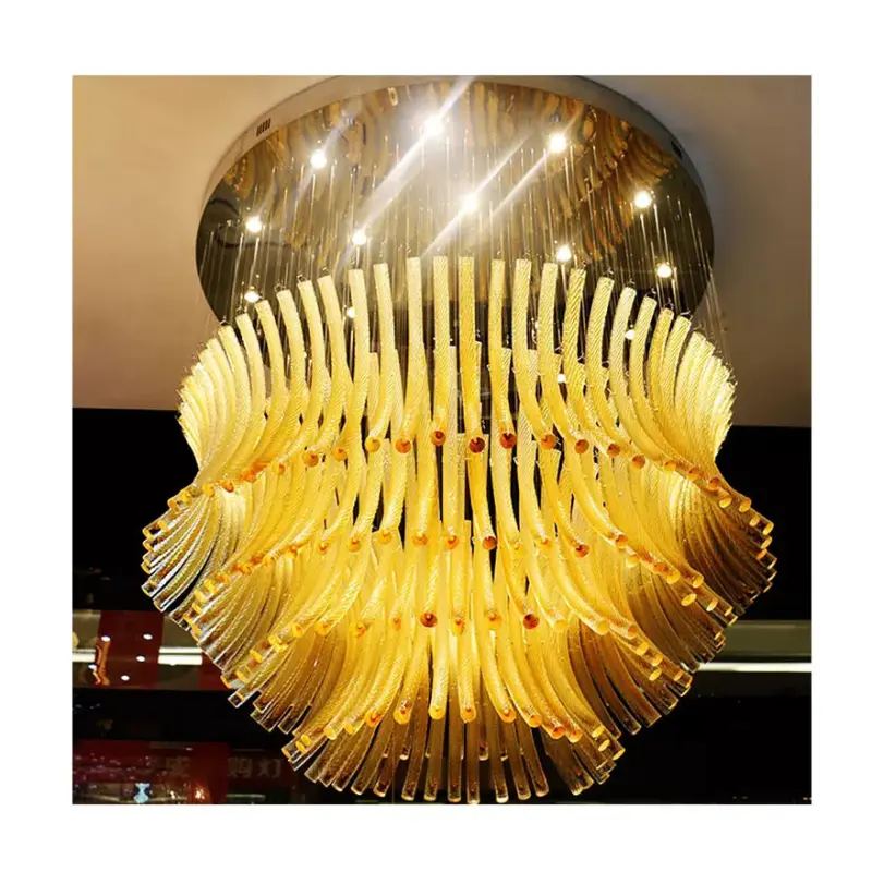Quality Luxury Hanging Light Led Glass Lamp Pendant Lighting Chandeliers