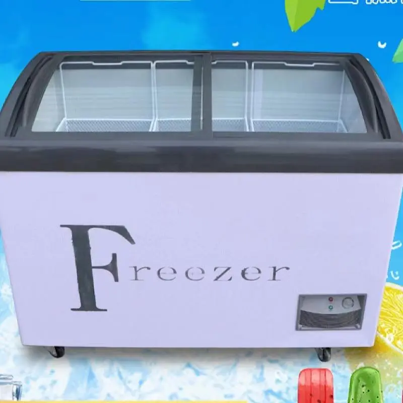 Commercial ice cream soft display refrigerator