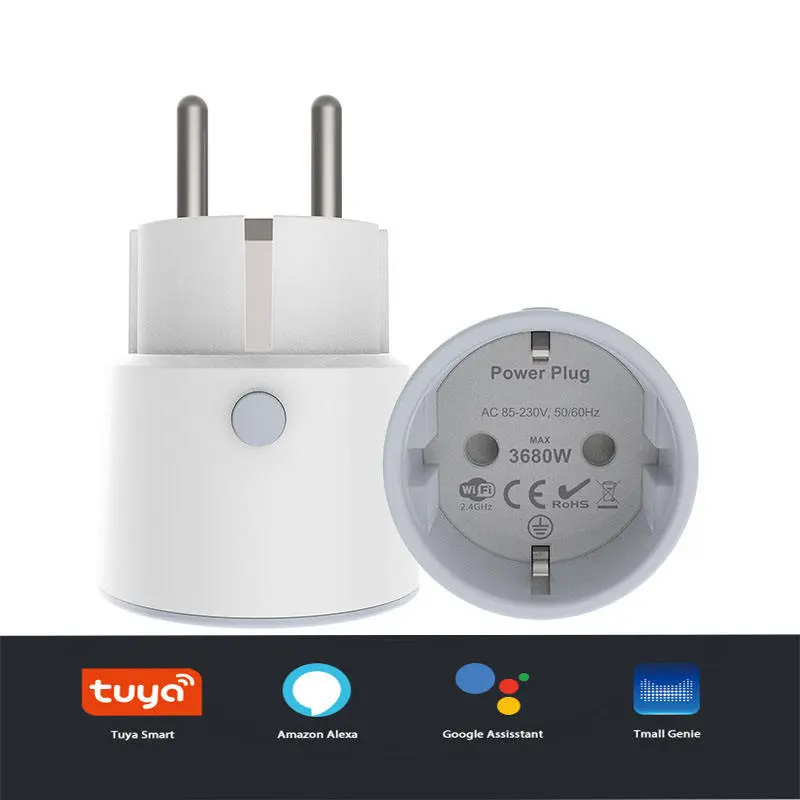 Smart Home Mini Socket WiFi Outlet 10A Compatible Smart Plug Alexa Google Assistant Voice Control Smart Plugs