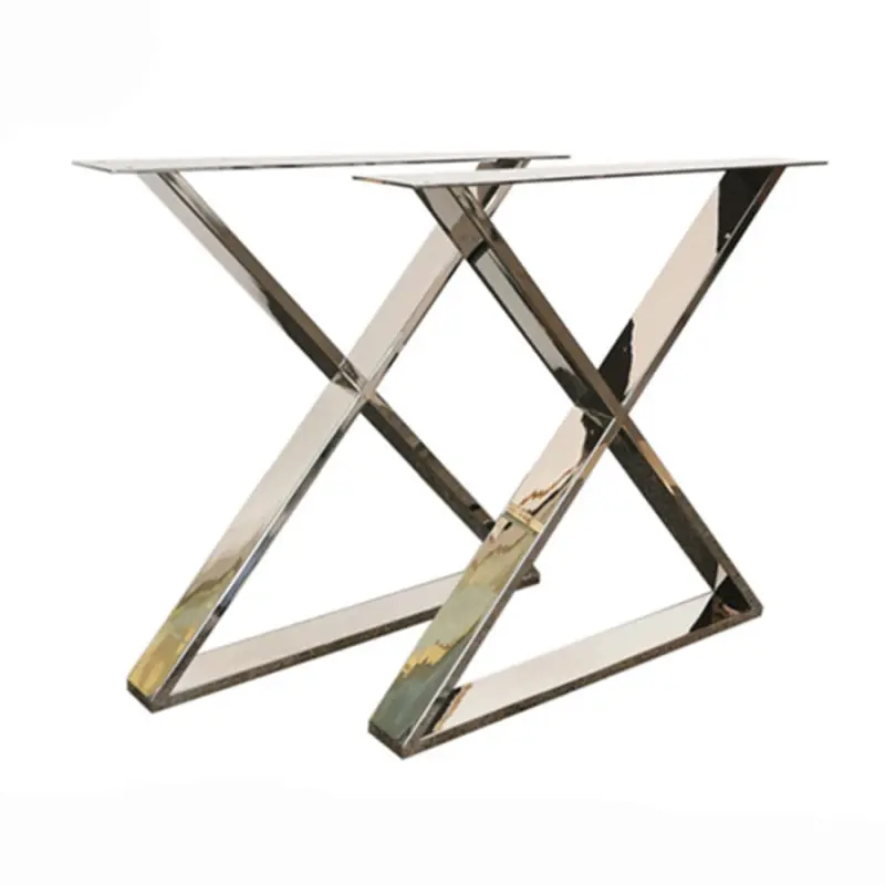 Custom Bench Stand Frame Metal Feet Rectangular Stainless Steel Dining Coffee Table Base Chrome Legs And Office Furniture