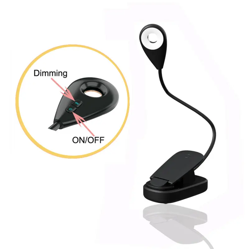 Newest Design Eye Protection Rechargeable Dimming LED Reading Light