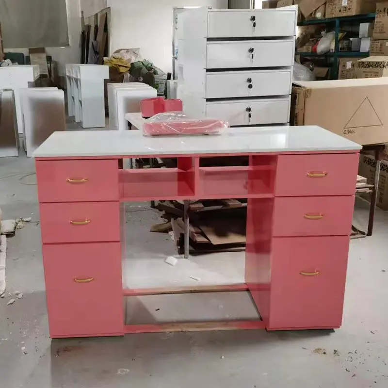 Cheap Dust Collector Professional Design Pink Nail Manicure Table For Sale