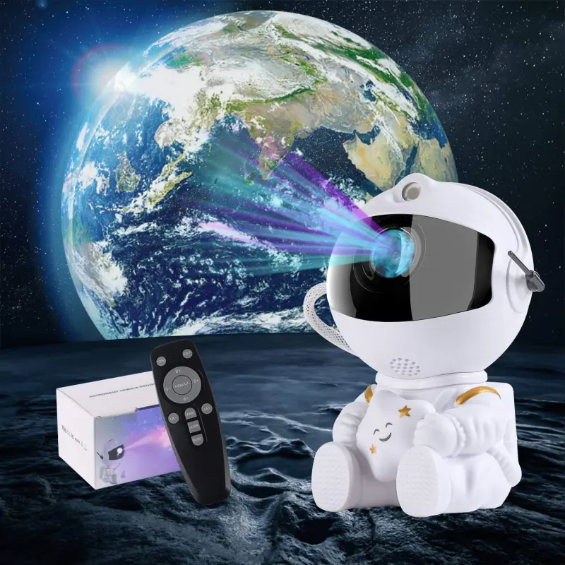 Muti-color Sitting Astronaut Projector Ocean Wave Star Light galaxy projector