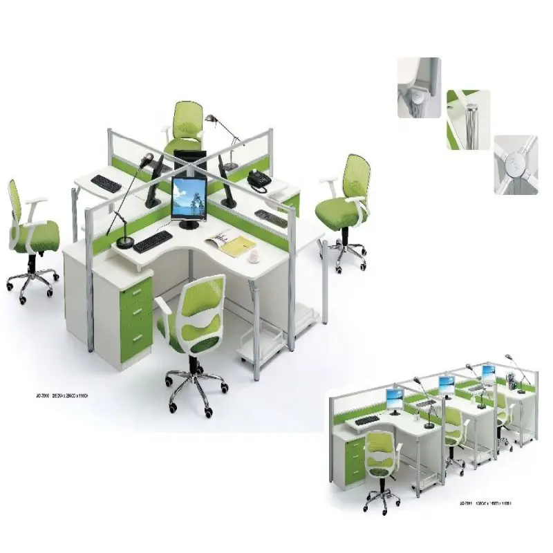 High Quality Latest Modern Office Workstations with partition Office Desk Furniture