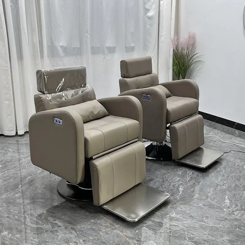 High End Adjustable Headrest Men Hairdressing Saloon Chair Electric Second Hand Barber Chair For Sale