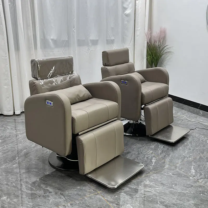 High End Adjustable Headrest Men Hairdressing Saloon Chair Electric