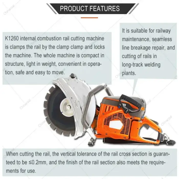 High Quality Track Saw Railway Cutting Machines Railroad Cutter Internal Combustion Rail Cutting Machine