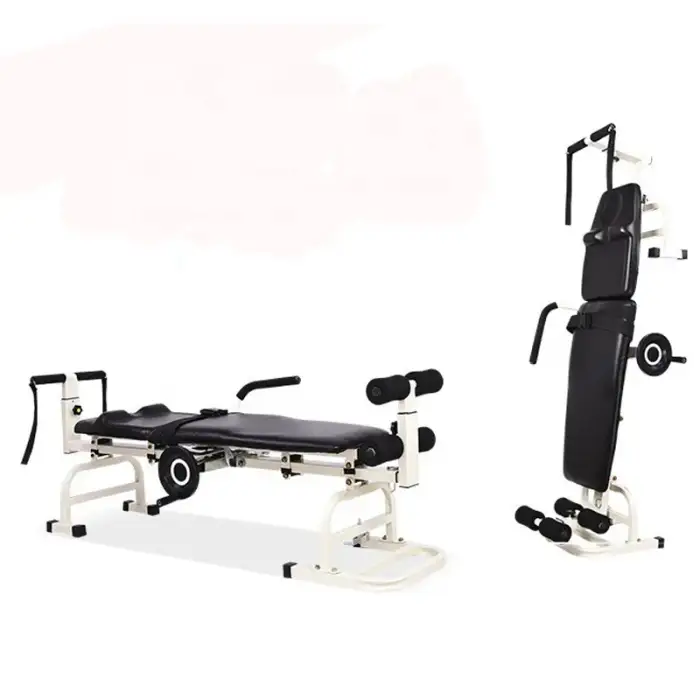 Medical advanced folding rehabilitation equipment carbon steel traction bed for the treatment of cervical and lumbar spine