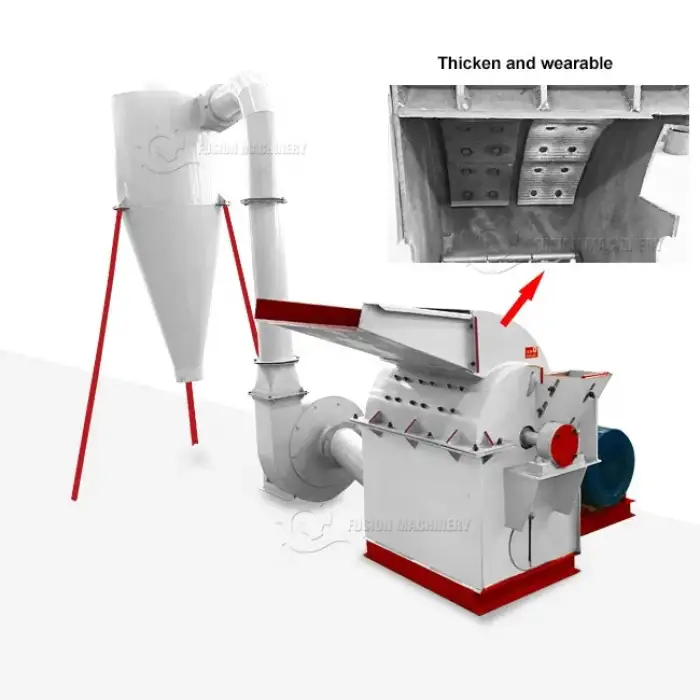 Big capacity wood hammer mill pallet shredder wood chip crusher for sale