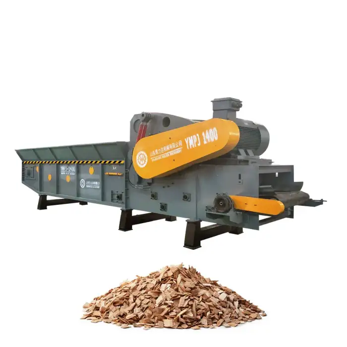 Professional 4-8ton per hr Drum Wood Chipper Machine Price Wood Pallet Crusher Machine Remove Nails 1250*280MM 547rad min Provided