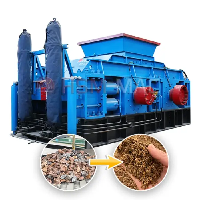 Double Roller Stone Crushing Machinery Gold Ore Chromium Ore Crushing For Mineral Processing Plant