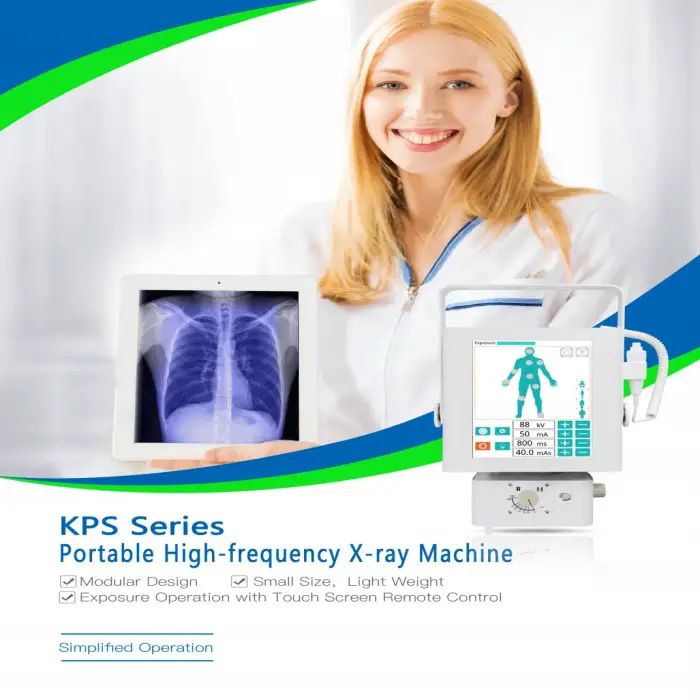 The digital portable radiography system is a medical X-ray machine suitable for human use.