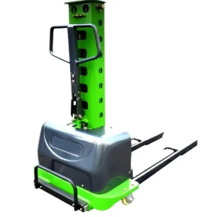500kg  full-electric portable self loading stacker ladder truck