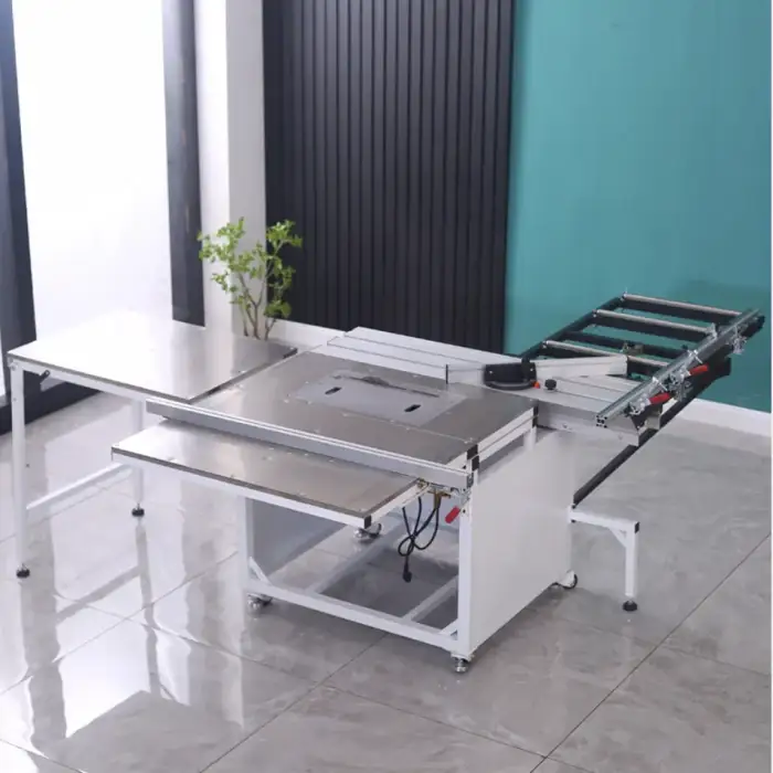 Woodworking saw table wood cutting 2440mm small wood cutting machine With sliding double blade folding table saw