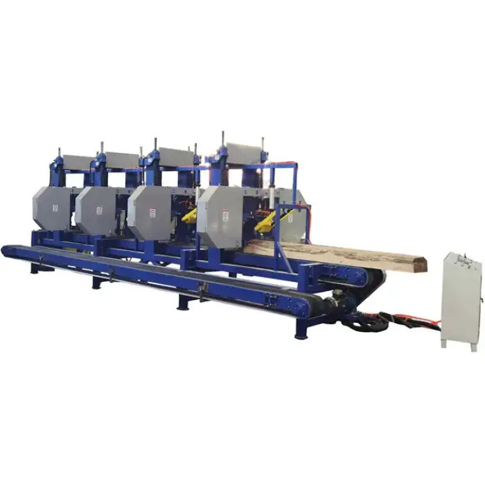 High-output Wood Multiple Heads Sawmill Timber Multi-blade Saw Machine