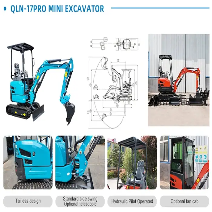 mini excavators manufacturer Earth-moving Machinery small digger micro excavator 1 ton 2 ton mini excavator