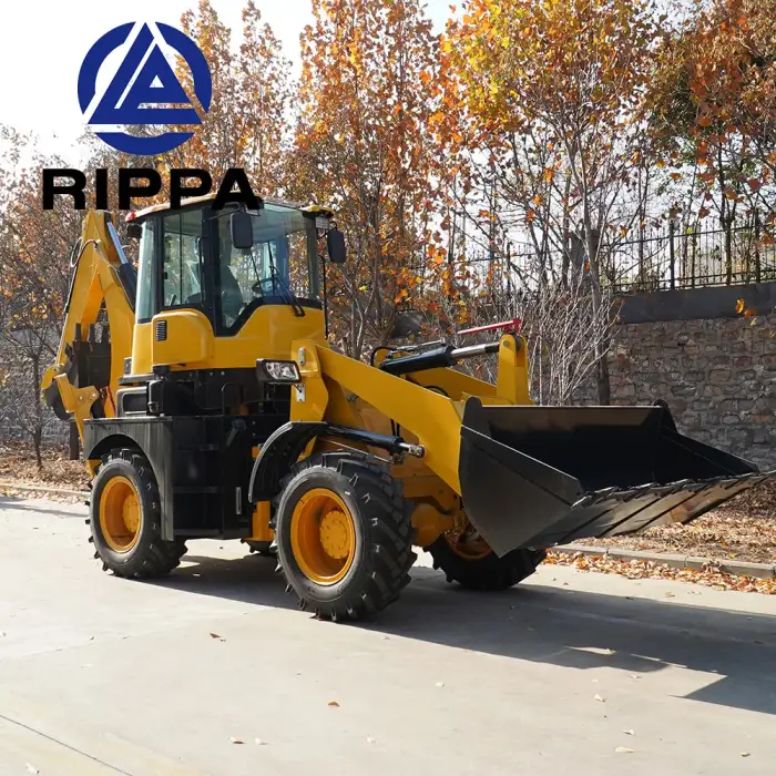 Rippa Earth-moving Machinery Epa Engine Retroexcavadora Diesel New Mini Towable Backhoe Loader 4x4 Backhoe